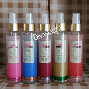 5X Bath & Body Work X MILK BAR Assorted Diamond Shimmer Mist Spray Bundle